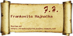Frankovits Hajnalka névjegykártya