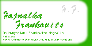 hajnalka frankovits business card